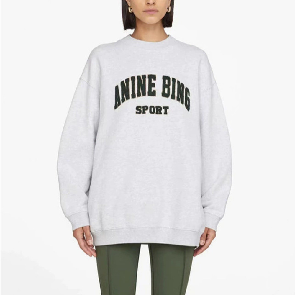 Zara Fall Winter North America Letter Embroidery Crewneck Sweatshirt Streetwear
